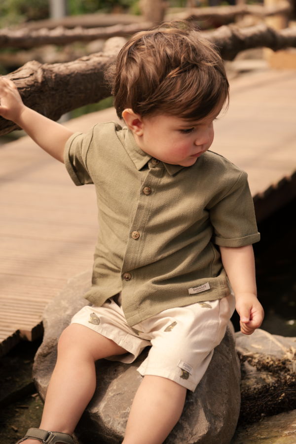 KIDS Donsje Brammie Shirt - Jade Green