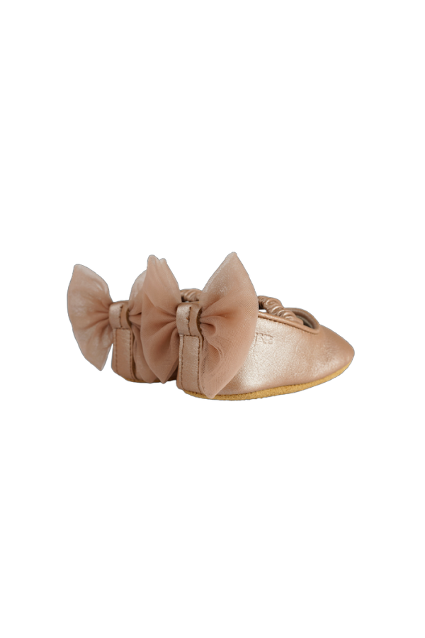 Kids Donsje Luyax Ballerinas - Clay Metallic Leather