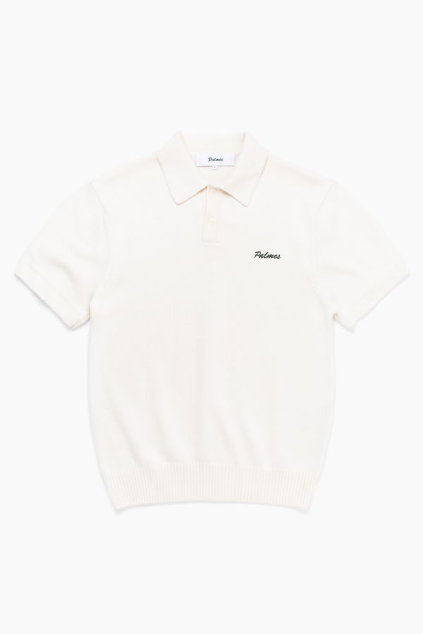 PALMES Cotton Knit Polo - Off White