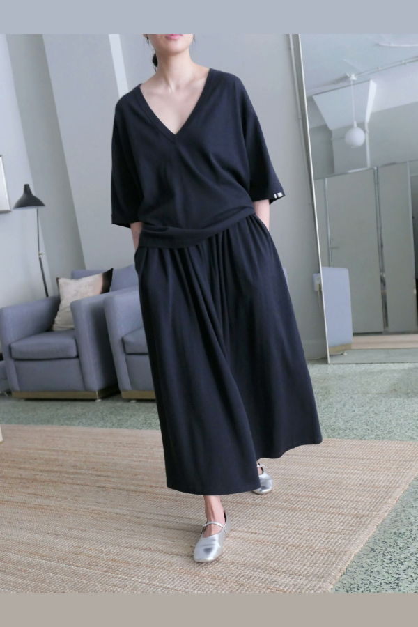 Extreme Cashmere N°403 Mary Short Skirt In Navy