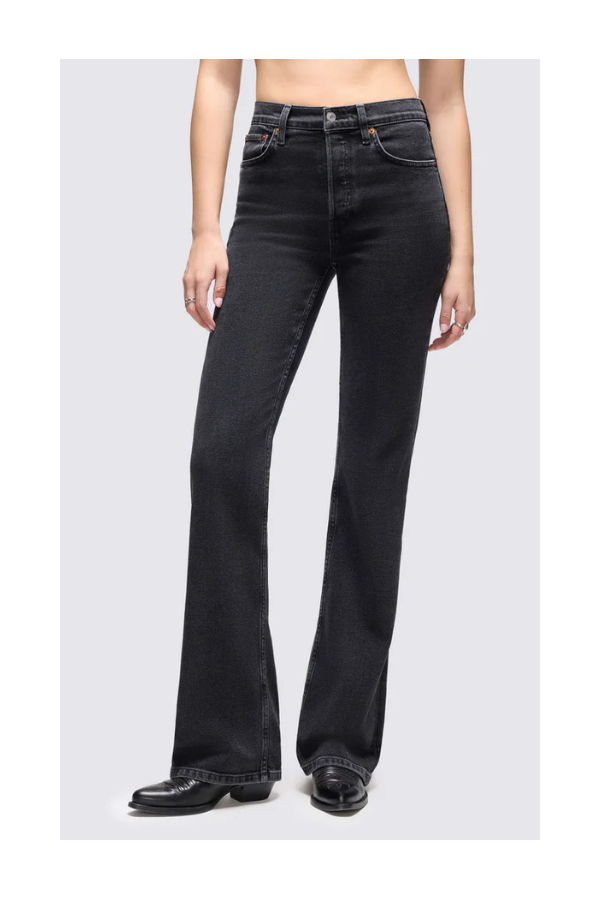 RE/DONE 70s Bootcut Jean In Back To Black Jeans