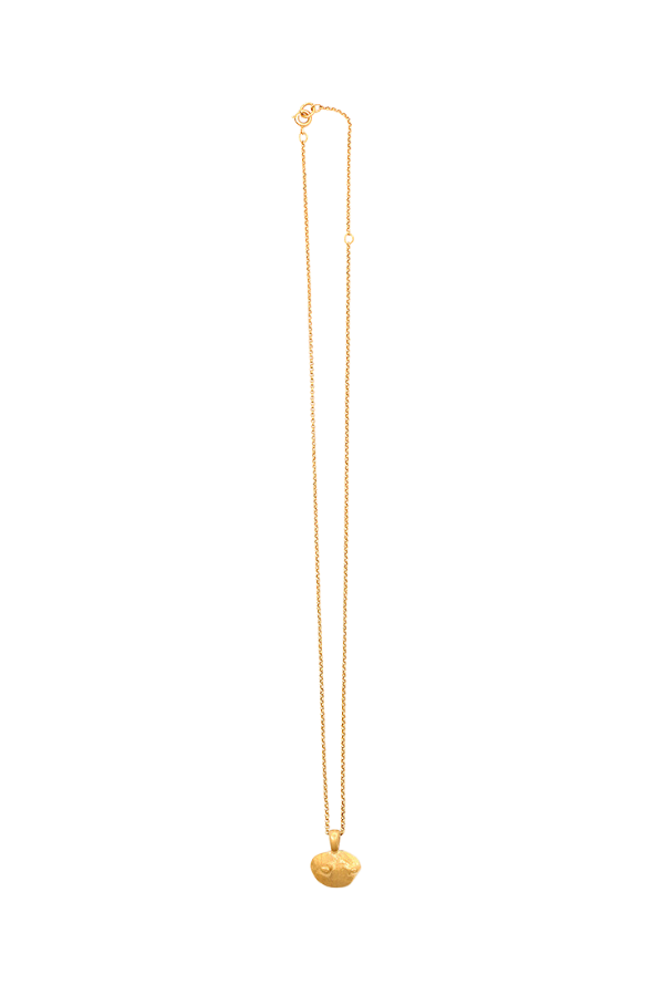 Sylvia Benson AA Dunes on Micro Rolo Chain Necklace - Gold