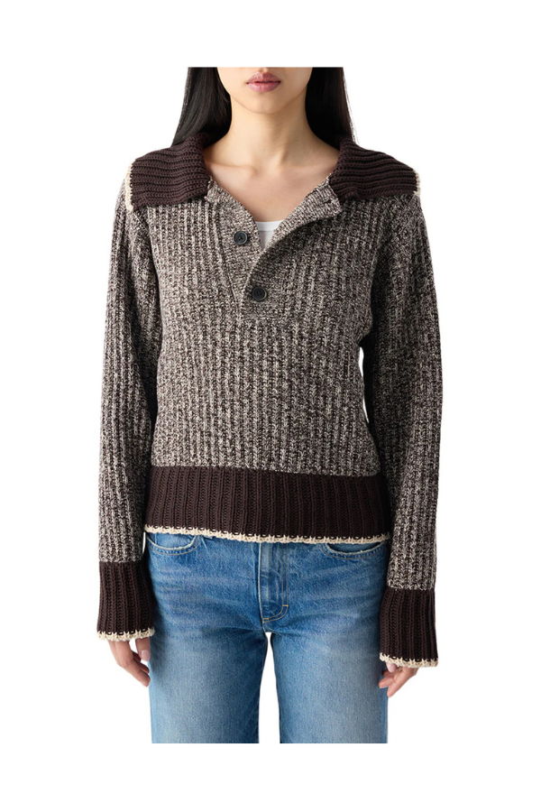 amo denim Bobbie Sweater - Mocha/Storm