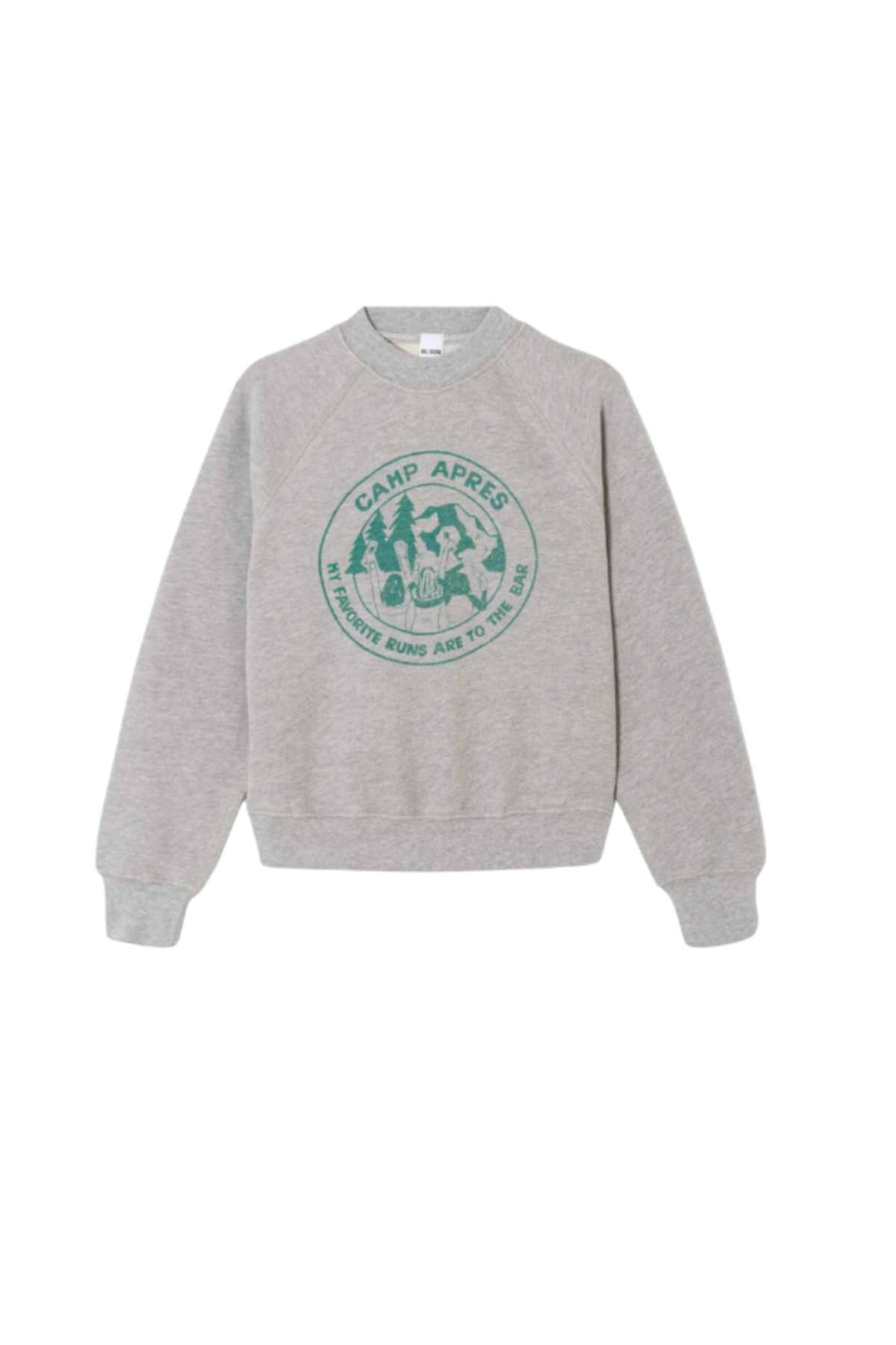 RE/DONE Classic Crewneck Camp Apres Sweatshirt - Heather Grey - Image 1 of 2