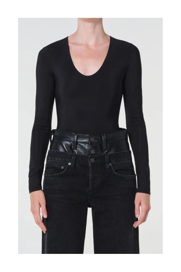 AGOLDE Clem Bodysuit - Black