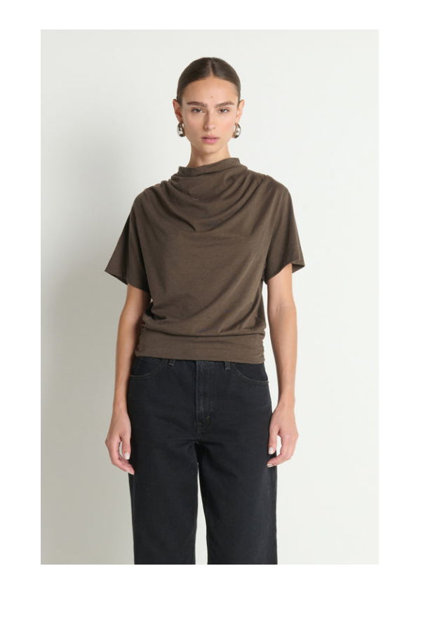 Nation Daryl Cowlneck Tee - Brown