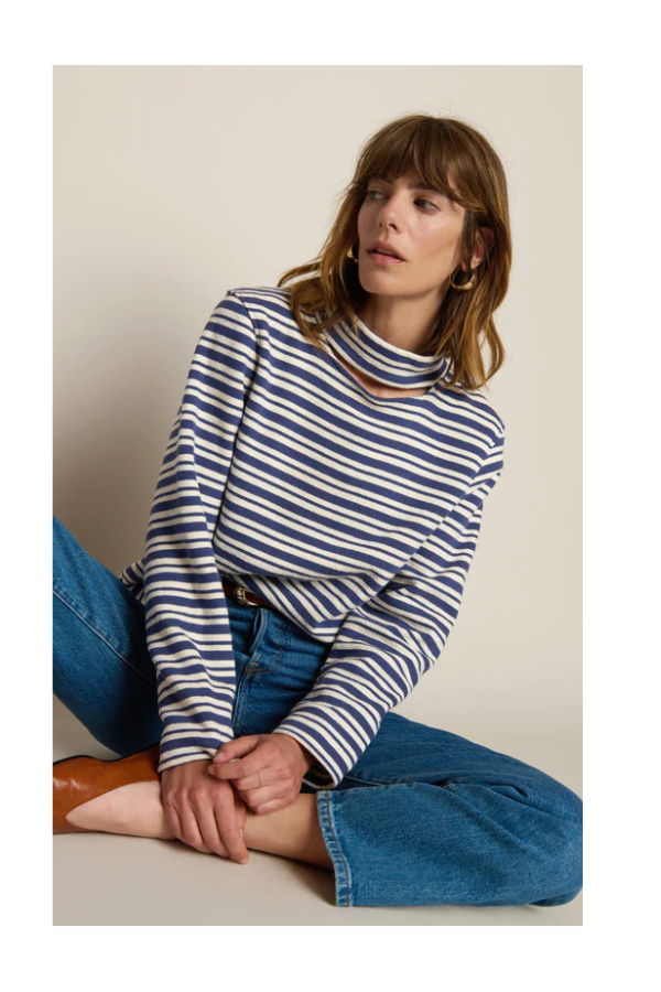 Nation Delphine Sweatshirt - Tossed Stripe