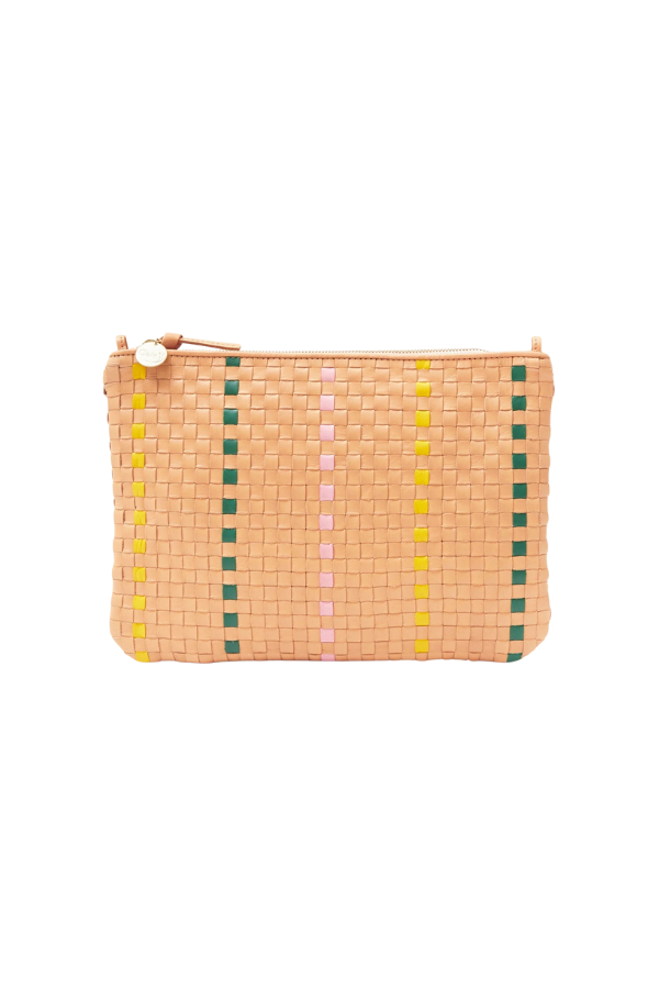 Clare V. Flat Clutch With Tabs - Bisque