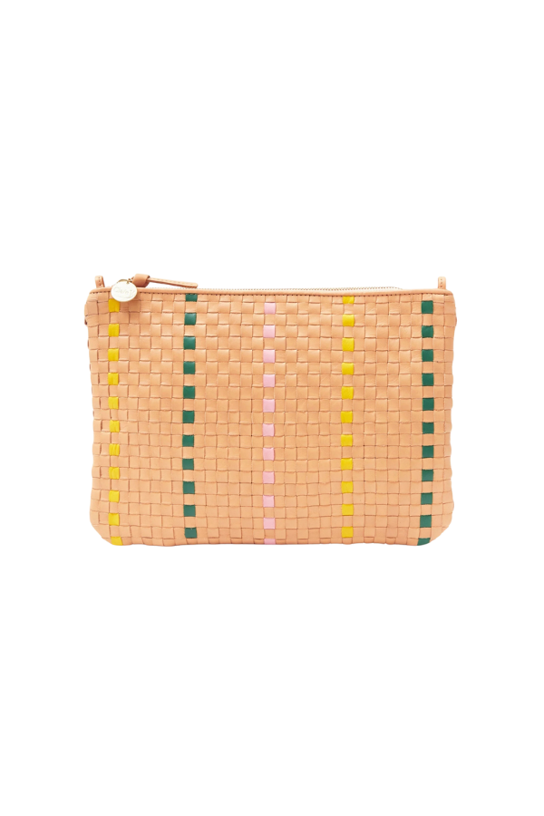 Clare V. Flat Clutch With Tabs - Bisque