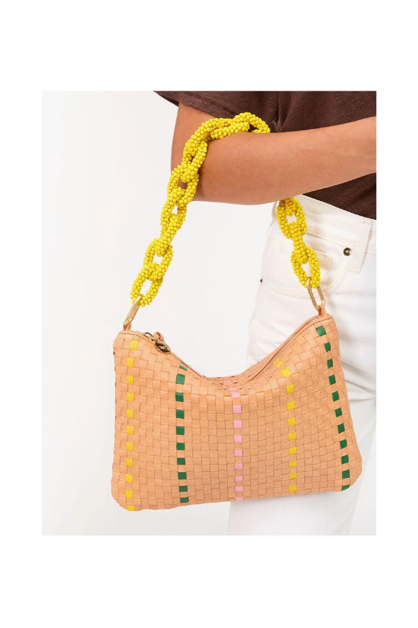 Clare V. Flat Clutch With Tabs - Bisque