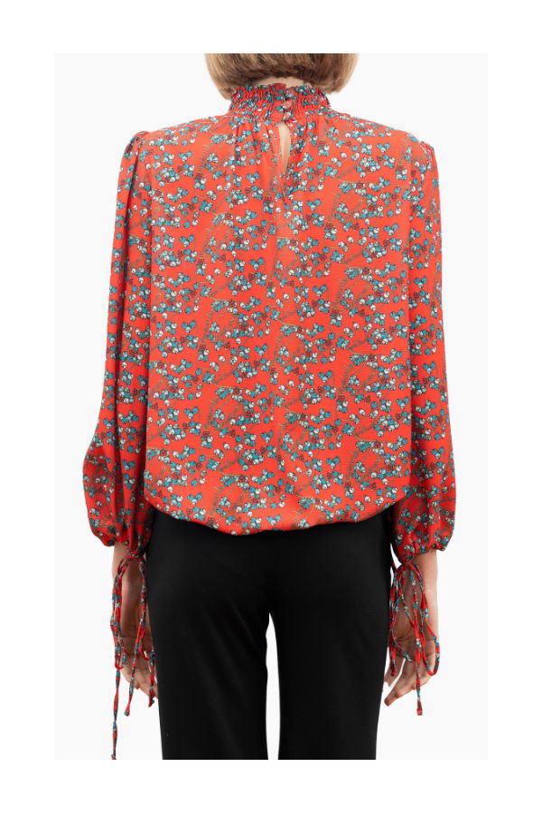 Alessandro Enriquez Floral Turtleneck Blouse