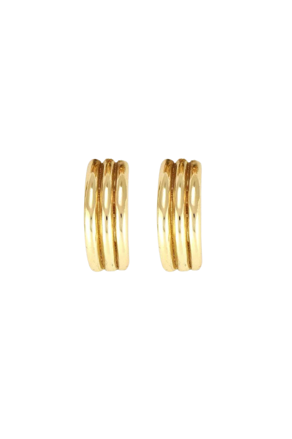 Sylvia Benson In Motion Hoops Earrings - Gold