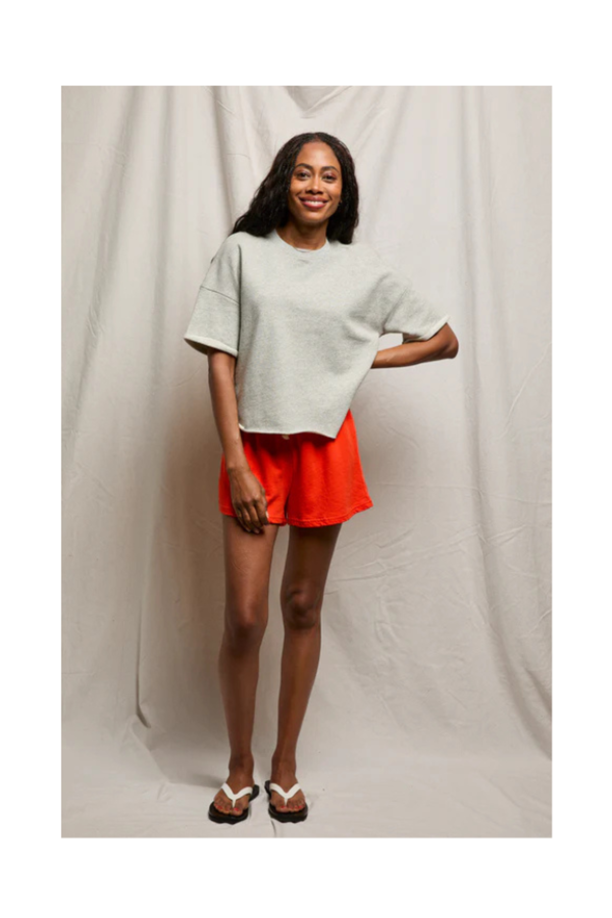 Perfect White Tee Layla French Terry Sweat Shorts - Image 2 of 3