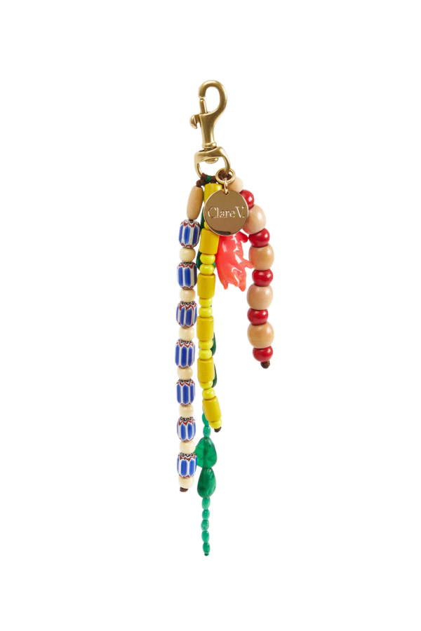 Clare V. Le Long Beaded Tassel Keychain - Multi