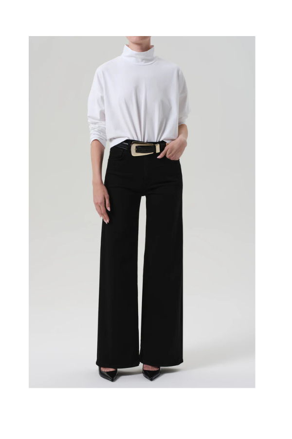 Citizens of Humanity Lyra Long Wide Leg Jeans - Plush Black