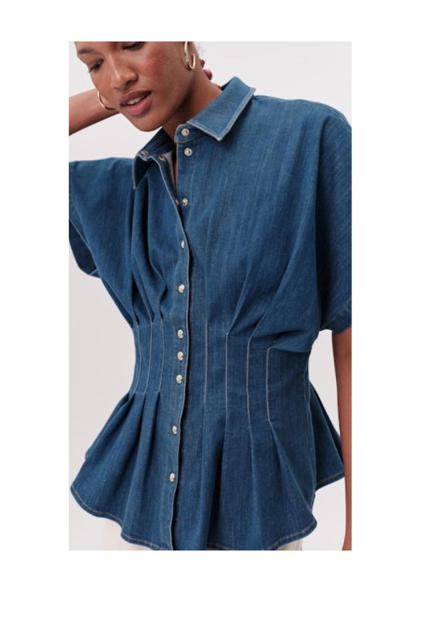 Exquise Marisa Shirt Top - Blue