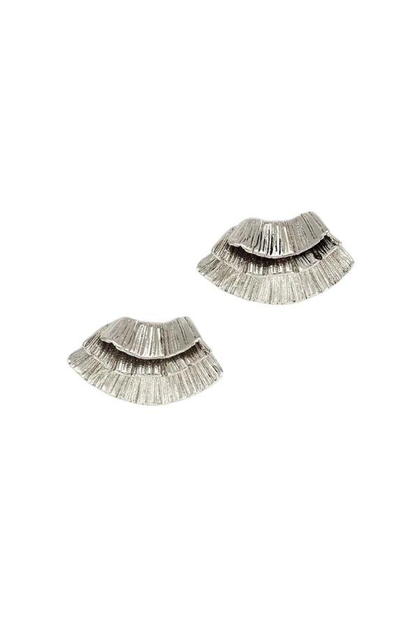 Sylvia Benson Mini Bloom Earrings - Silver