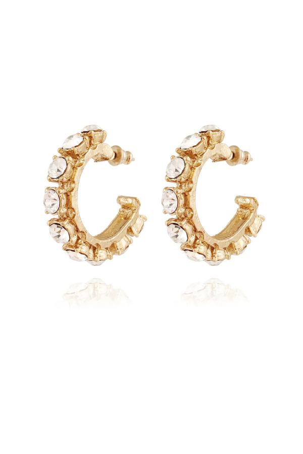 Gas Bijoux Parelie Earrings - Crystal/Gold
