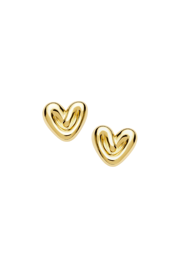 Missoma Puffy Heart Stud Earrings
