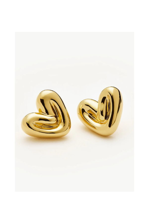 Missoma Puffy Heart Stud Earrings