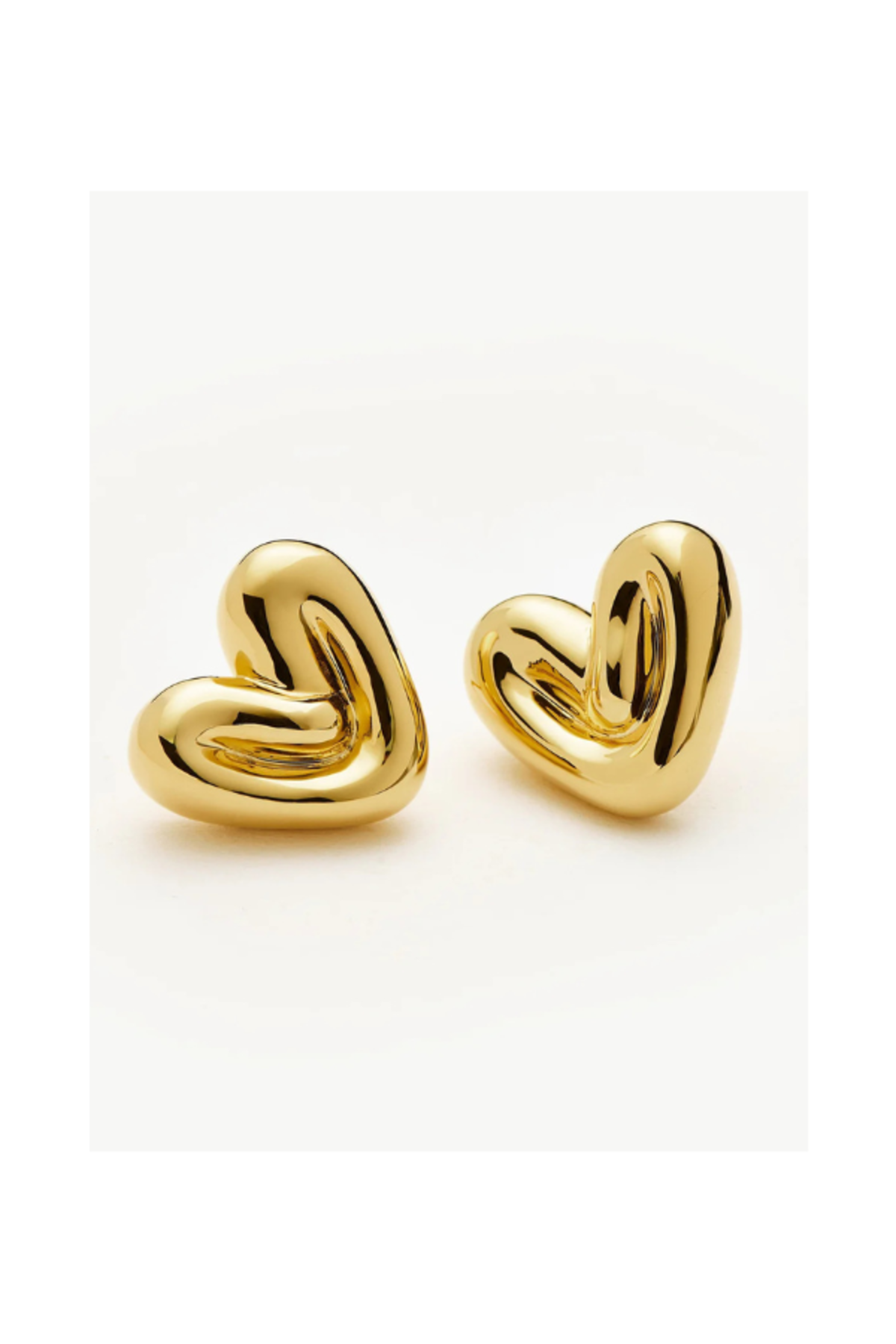 Missoma Puffy Heart Stud Earrings - Image 2 of 4