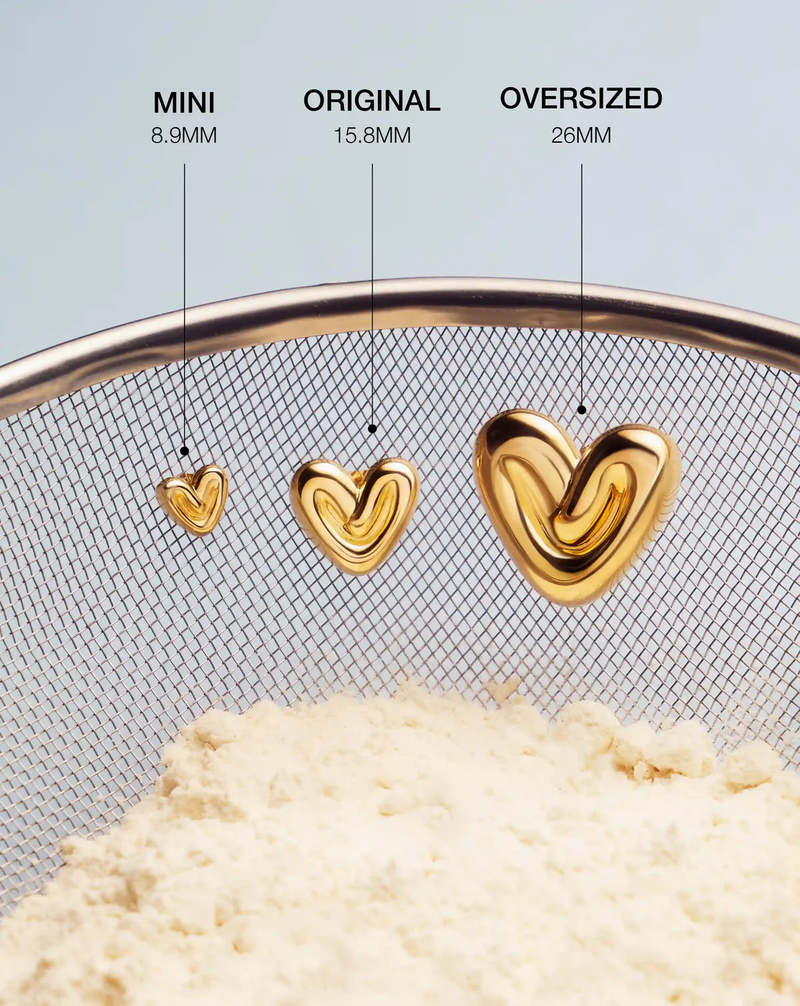 Missoma Puffy Heart Stud Earrings