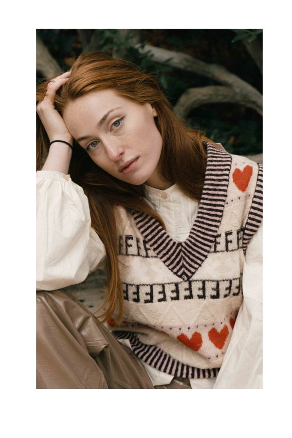 FRNCH Rhubarbe Cardigan Sweater