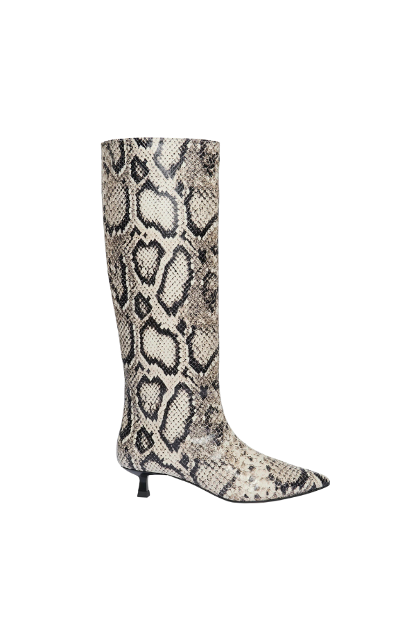 Freda Salvador Robyn Boot - B&W Embossed Snake