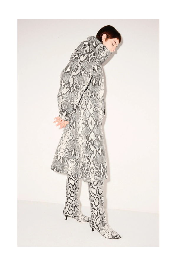 Freda Salvador Robyn Boot - B&W Embossed Snake