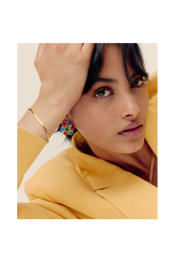 Missoma Rouje Josie Gemstone Oversized Stud Earrings