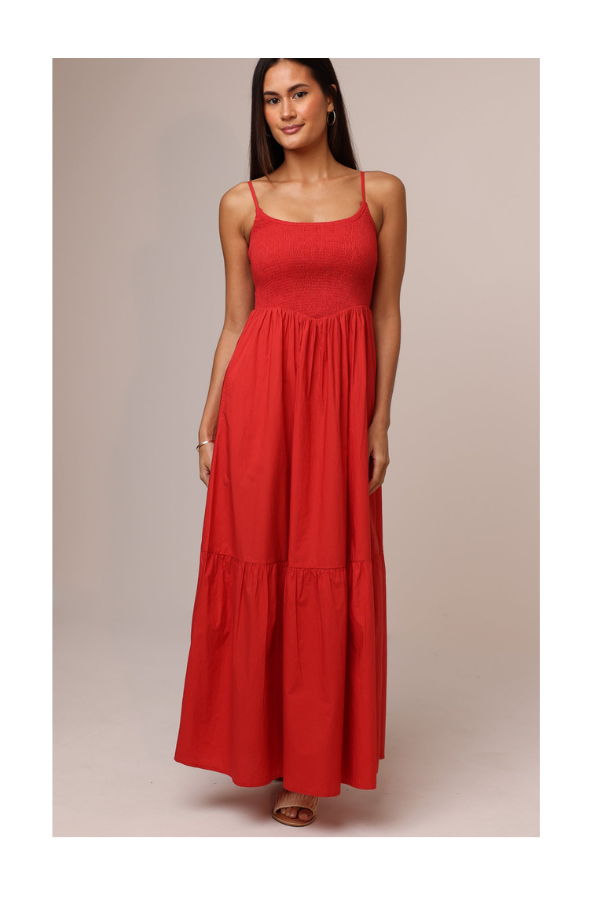 Shore Sabrina Maxi Dress - Red