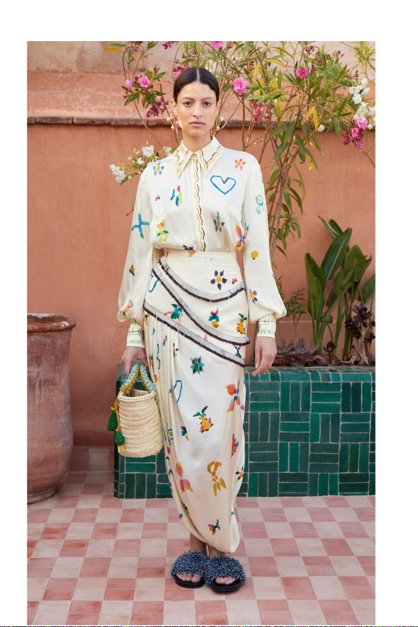 ALEMAIS Sidi Silk Shirt - Bone