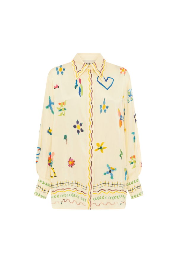 ALEMAIS Sidi Silk Shirt - Bone