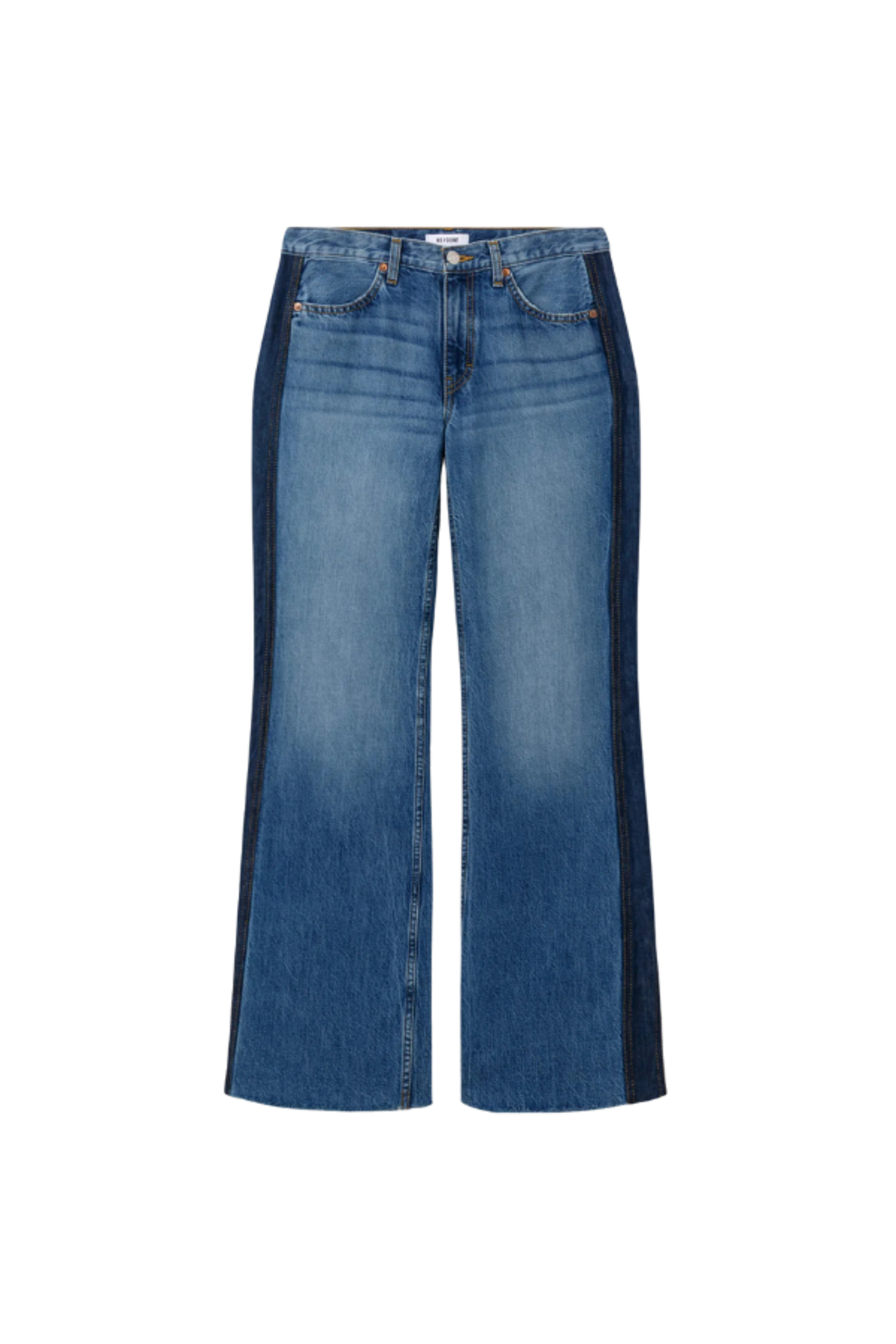 RE/DONE The Californian Jean in Mid 70s Shadow Jeans - Blue - Image 1 of 2