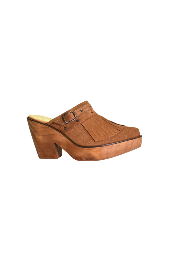 Cordani Tassel Clog - Cocoa Suede