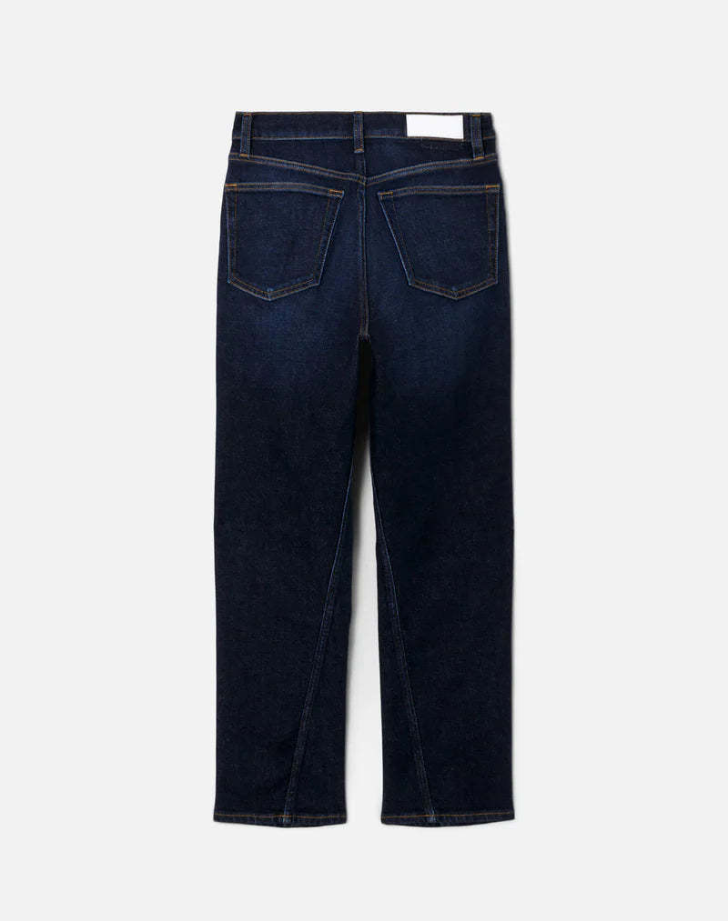 RE/DONE Twisted Stove Pipe Jeans - Dark Lady Blue