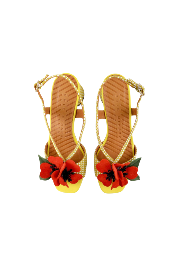Chie Mihara Rymane Block Heel Heels - Dotto Lemon / Ante Tomate / Linda Sun