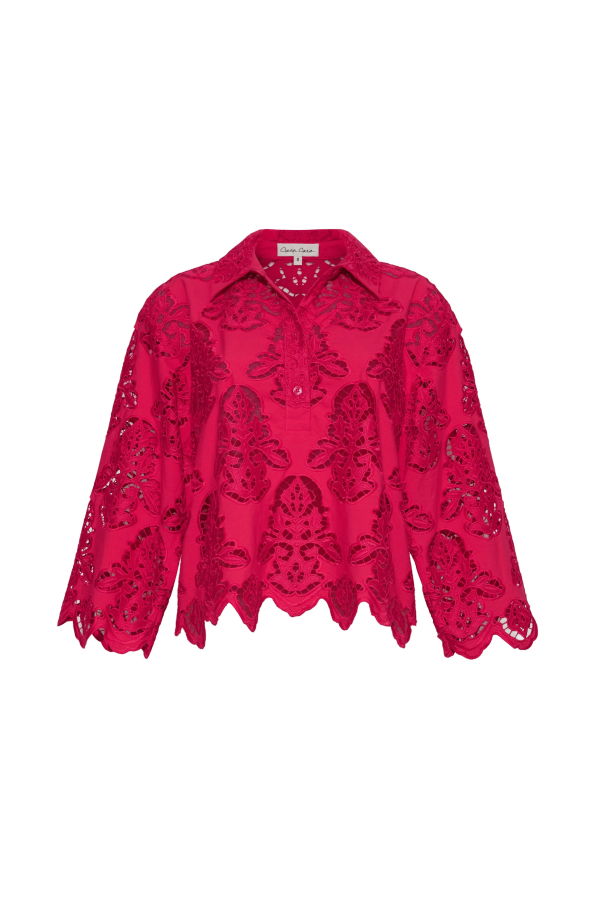 Cara Cara Erica Shirt Top - Azalea Eyelet