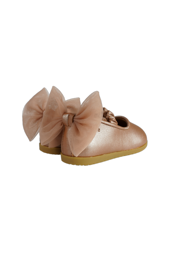 KIDS Donsje Taatie Ballerinas - Clay Metallic Leather