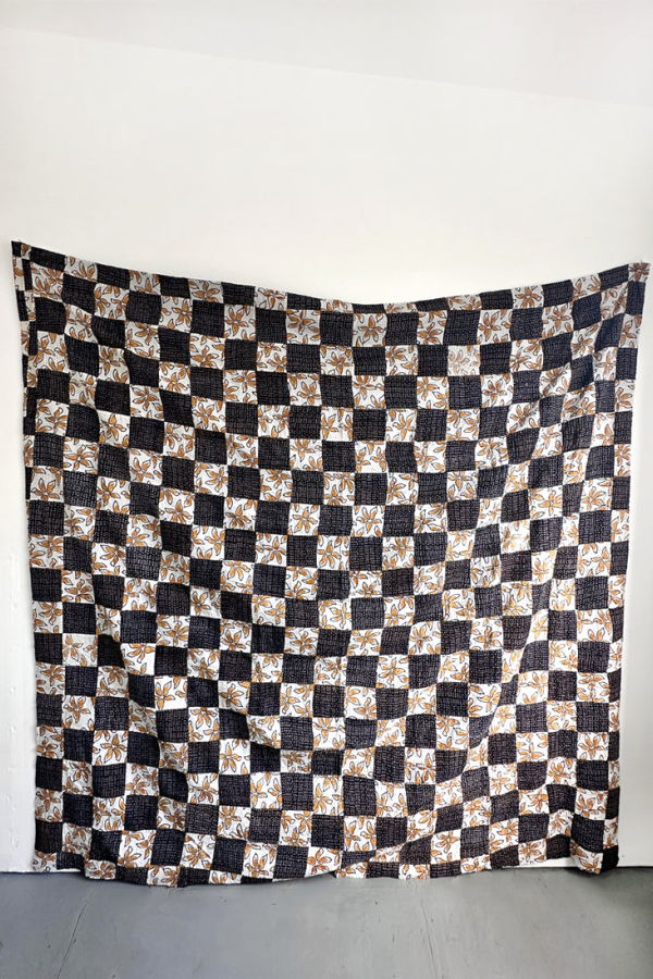 Seek Collective Gudri Lilies Quilt