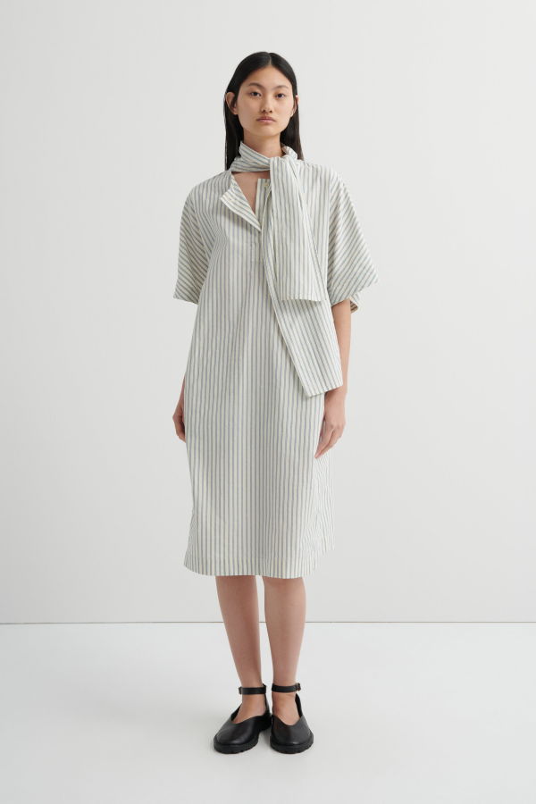 Kowtow Ascot Dress - Ticking Stripe