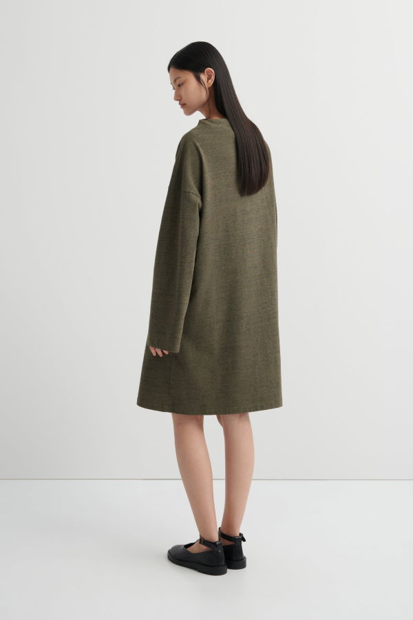 Kowtow Measure Dress - Bark Melange