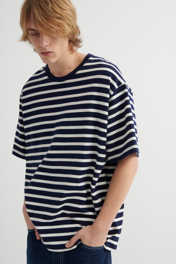 Kowtow Motion Tee - Uniform Stripe