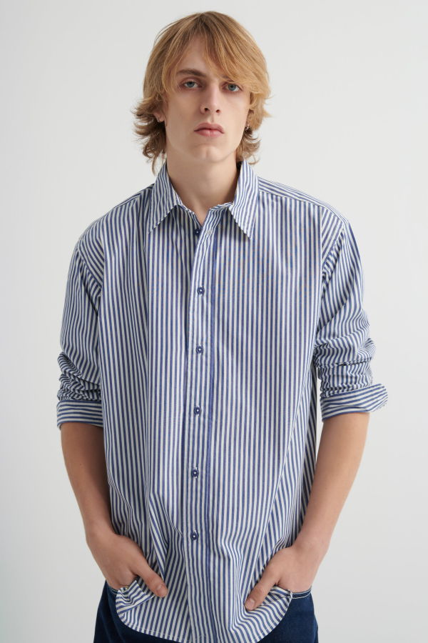 Kowtow Ralph Shirt - Workwear-Stripe