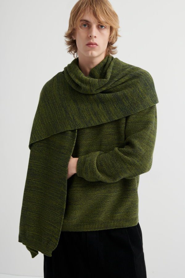 Kowtow Seed Scarf - Twisted Green