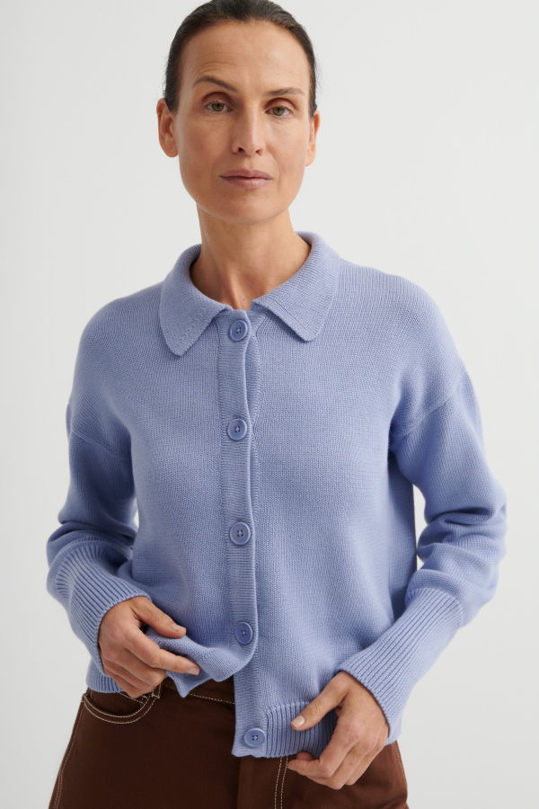 Kowtow Utility Cardigan - Periwinkle