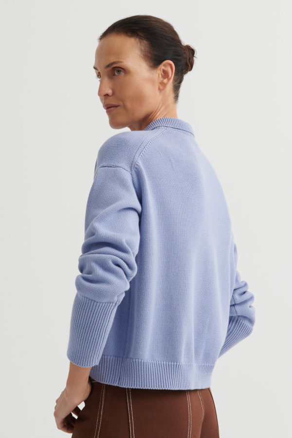 Kowtow Utility Cardigan - Periwinkle