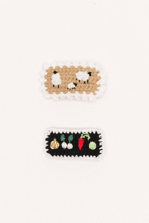 Hansel from Basel Farm Times Crochet Hair Clips - Camel