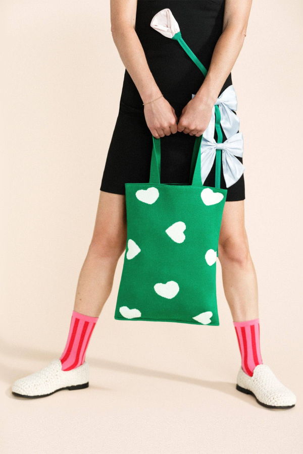 Hansel from Basel Hearts Tote Bag - Green