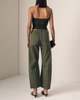 Le Jean Utility Soft Barrel Pants - Olive Green - Thumbnail 2